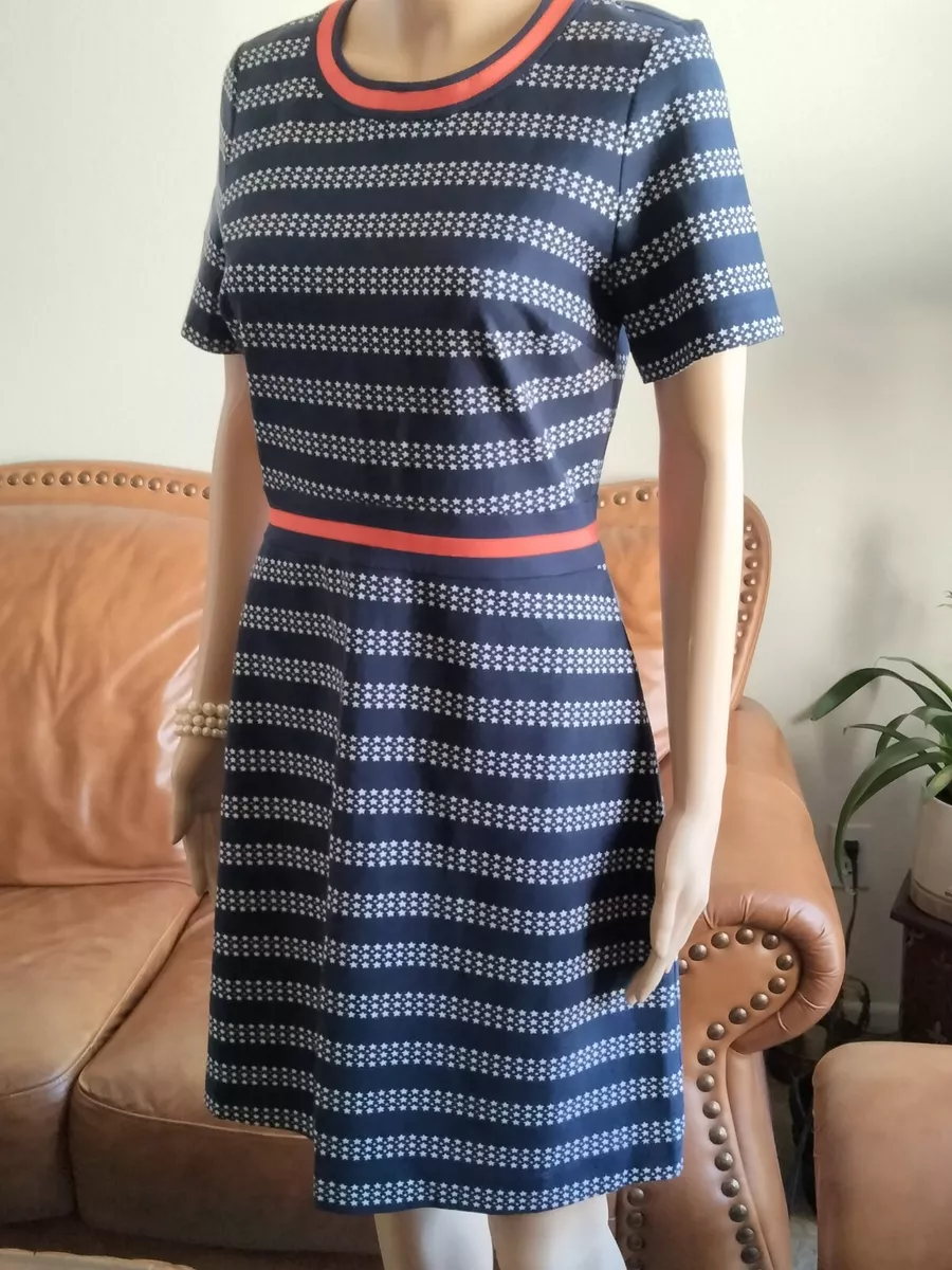 Draper James Navy Blue with White Stars and Red Trim Size S eBay