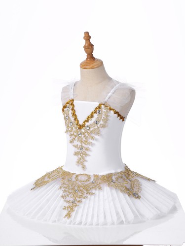 Girls Sparkly Ballet Dance Tutu Dress Swan Lake Dancewear Performance Costume - 第 18/60 張圖片