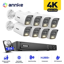 ANNKE 12MP 8CH NVR 4K Audio POE Security Camera System Outdoor Full Color Night 