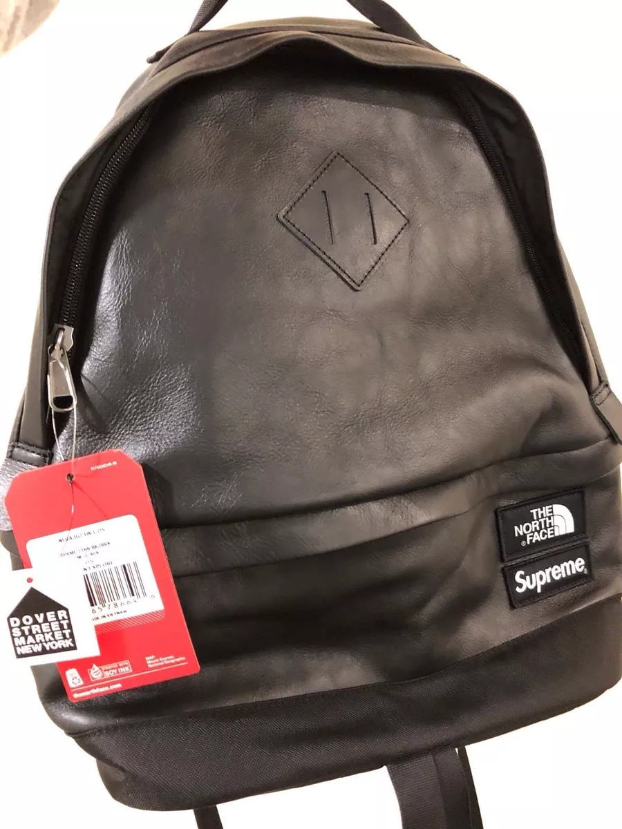 Black Supreme Unisex Leather Backpack