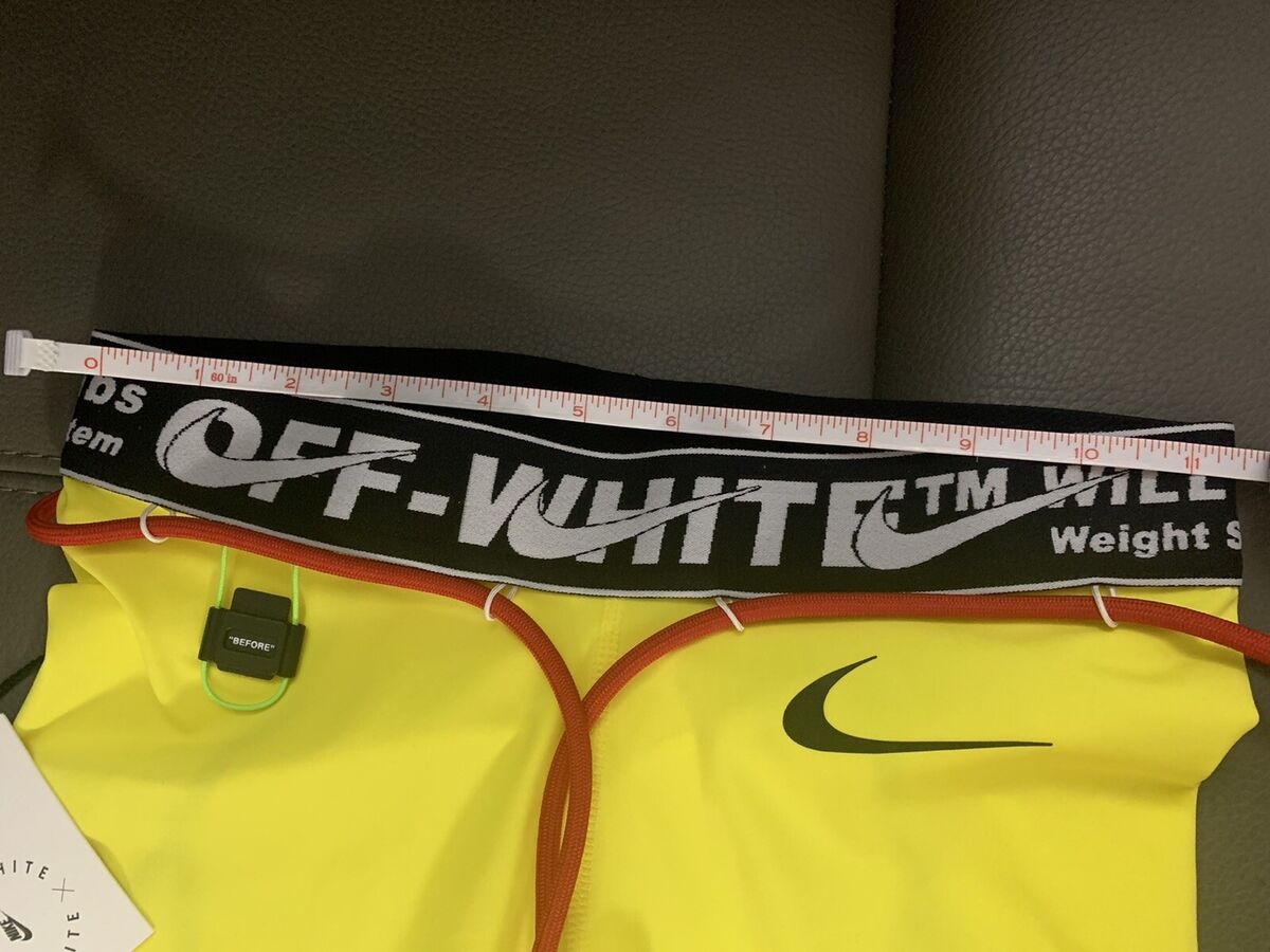 Nike x Off-White™ Pro Women's Tights - Opti Yellow - (CN5574 Nike x Off-White™ Pro Women's Tights - Opti Yellow - (CN5574