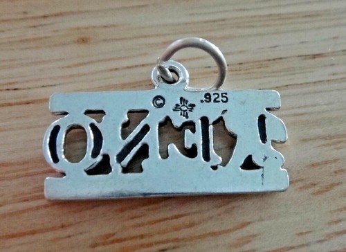 Sterling Silver 12x20mm says Reno Charm! Nevada Lake Tahoe - Picture 2 of 2