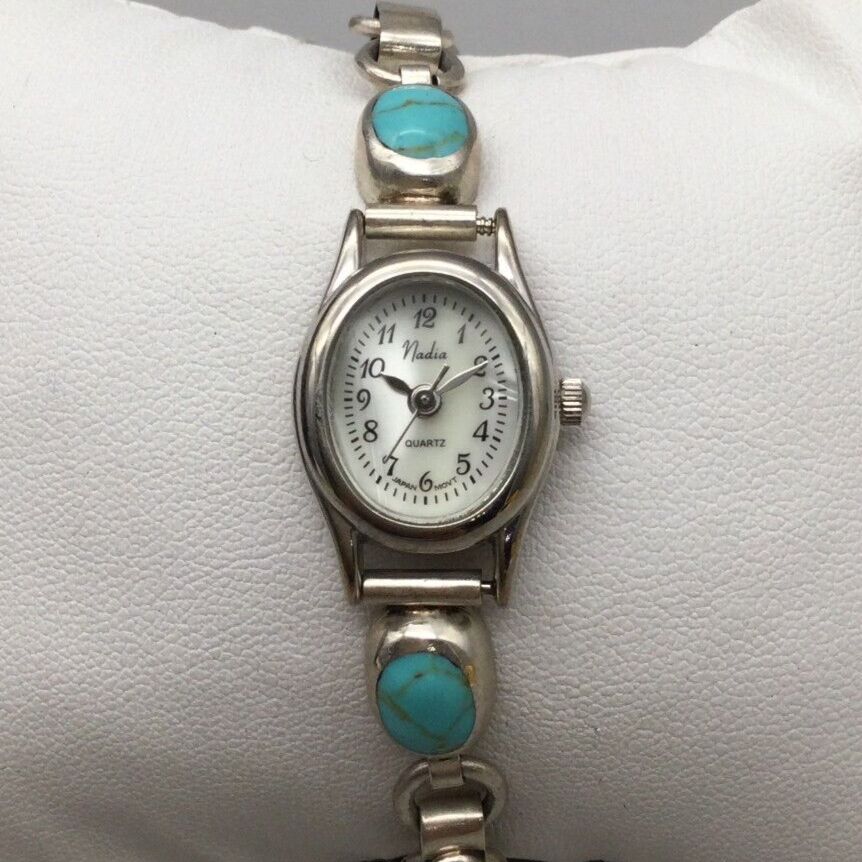 Nadia Southwest Watch Women 17mm Sterling Silver Turquoise