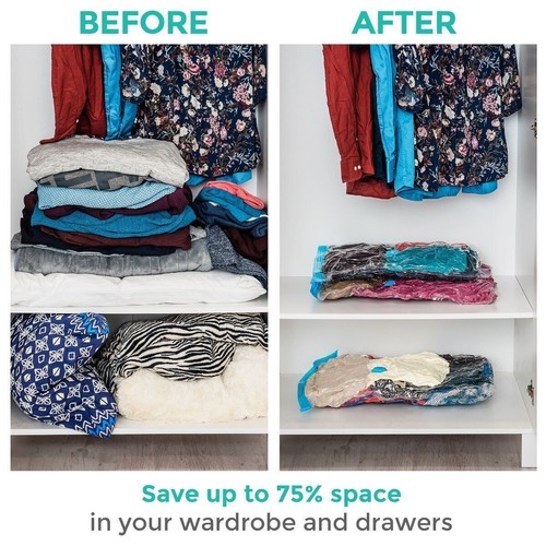 6x STRONG VACUUM STORAGE SPACE SAVING BAGS VAC BAG SPACE SAVER VACUM VACCUM BAG - Picture 10 of 10