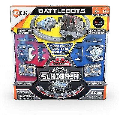 NEW SEALED HEXBUG BATTLEBOTS SUMOBASH CUSTOMIZABLE SUMO ROBOTS VENOM VS CHISEL
