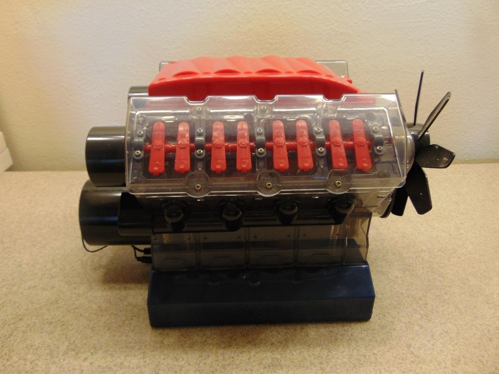 V8 Combustion Engine Model Kit with Functional Motor Assembly