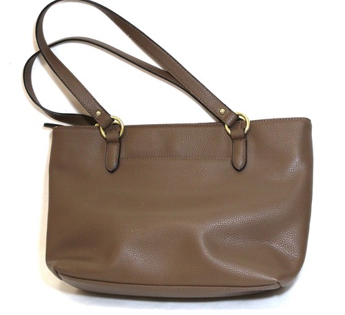 Liz Claiborne Shoulder Bag Purse Brown Patchwork Embossed Croc - Picture 3 of 6
