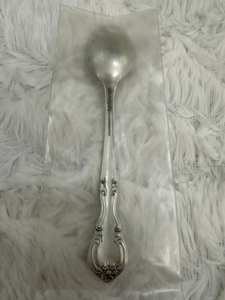 Cuchara bebé vintage de plata de ley Easterling NUEVA Foto 3 de 4