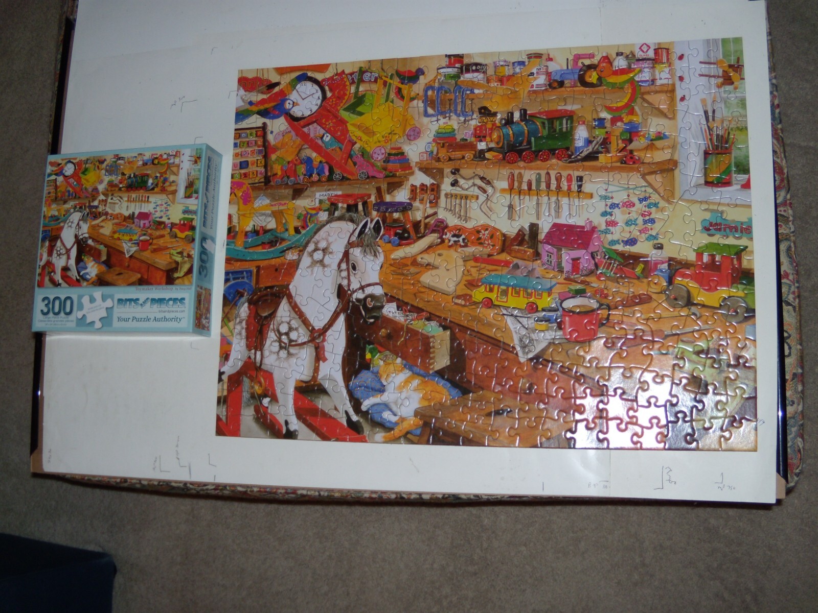 set of 8 Bits and Pieces 300 large piece Tracy Hall jigsaw puzzles ALL