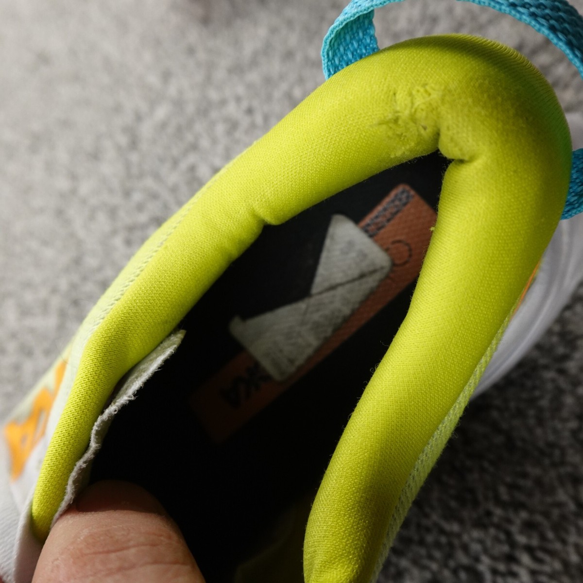 Hoka One One Bondi X Mens 9D White Yellow Running Shoes Hoka One One Bondi X Mens 9D White Yellow Running Shoes