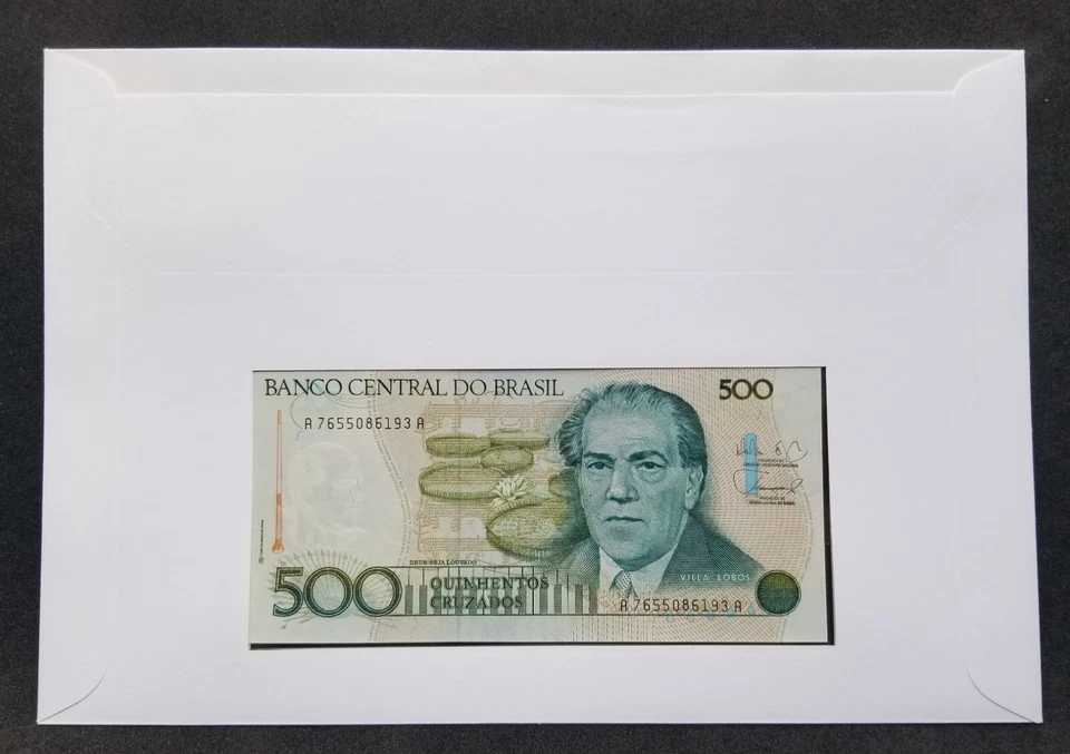 [SJ] Brazil Heitor Villa-Lobos Birth Centenary 1988 Music FDC (banknote cover) - Image 2 of 4