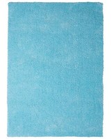 Teppich Rechteckig 140 X 200 Cm Blau Getuftet Shaggy Hochflor Modern Demre