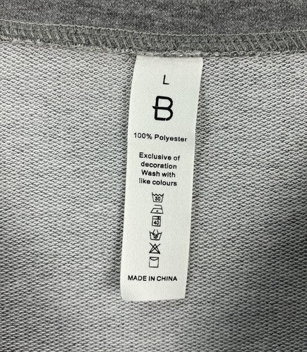 Blooming Jelly "B" Distressed Skull Print Lightweight Sweatshirt Sz L Gray SOFT - Picture 5 of 7