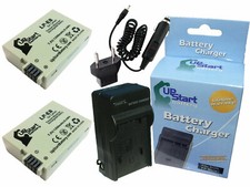 2x Battery Charger Car Plug EU Adapter for Canon Rebel T5i, T2i, T4i, LC-E8