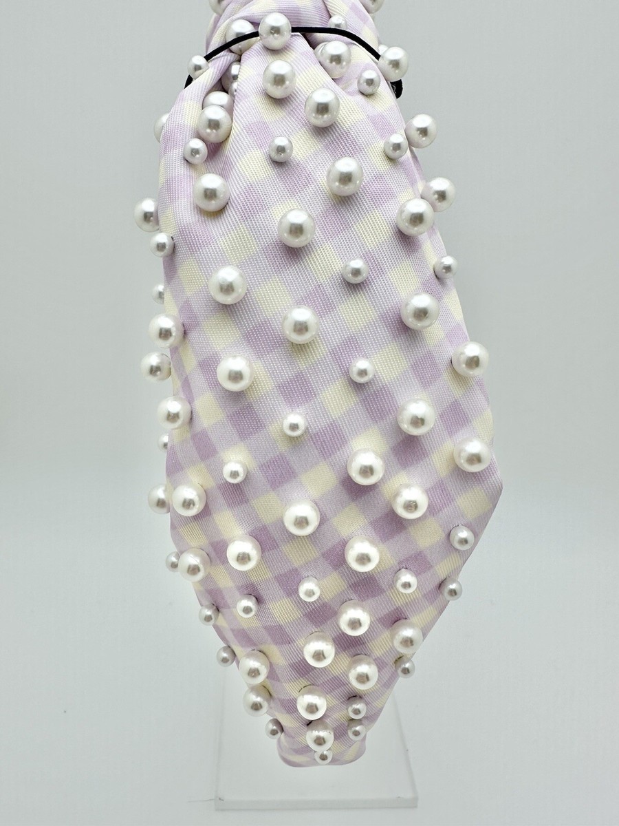 Lele Sadoughi x Stoney Clover Lane Lilac Crystal and Multi Pearl Purple Headband Lele Sadoughi x Stoney Clover Lane Lilac Crystal and Multi  main image 4