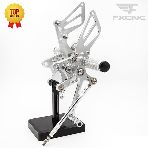 CNC Front Rearset Footpegs For Suzuki TL1000S TL1000R GP Shift 1997-2003 Silver - Picture 9 of 12