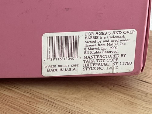 Vintage Barbie Ballettkoffer Vinyl Reisetasche Tragetasche 1991 Ballerina. B8 - Bild 7 von 8
