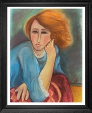 MODIGLIANI - Original Pastel/ Painting- Signed; Picasso,Miro Era - pHD Approval