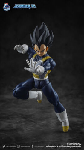 Demoniacal Fit Vegeta 4 Head Sculpt Black For 1/12 Figure 6'' SHF In Stock New - Picture 4 of 5