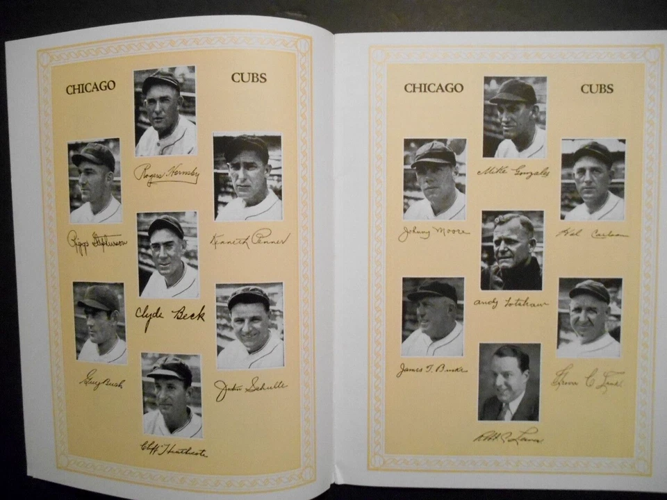 1929 World Series Chicago Cubs Phil Athletics Reprint Program Opie Ltd Edition - Image 3 of 4