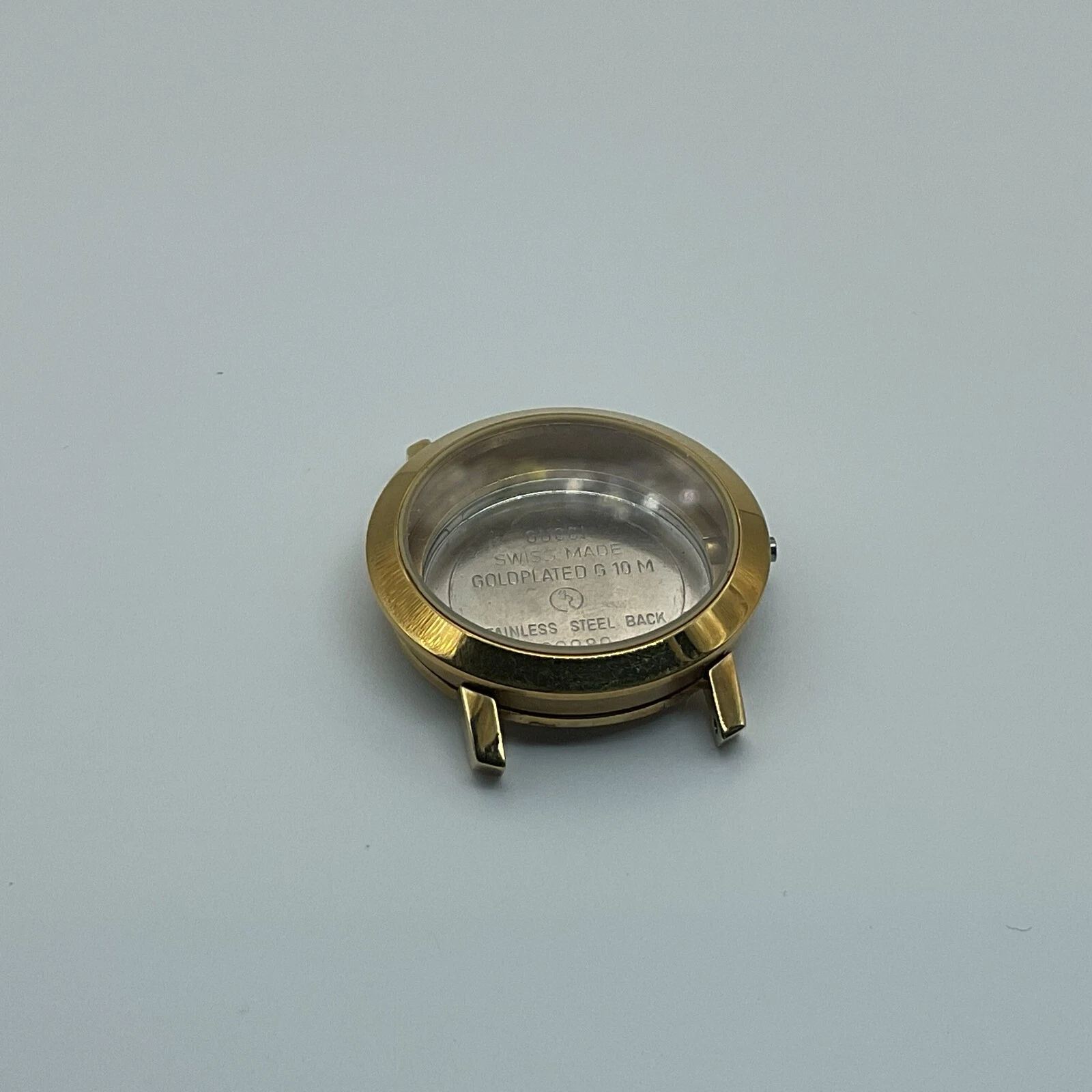 BOITIER DE MONTRE COMPLET NEUF GUCCI 2200L PLAQUÉ OR JAUNE