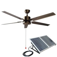 Outdoor 52"solar ceiling fan brushless DC motor Ultra-mute with 40W solar panel