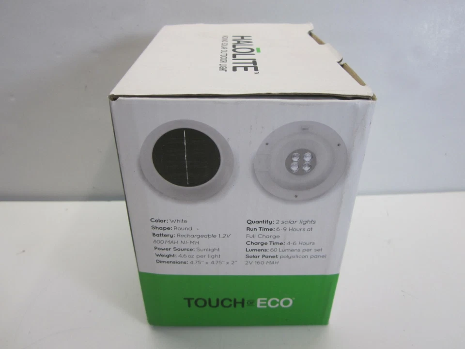 HALOLITE Touch Of ECO Solar Powered Round White (Brand New) - Image 3 of 4