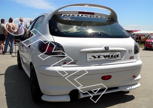 SPOILER REAR ROOF TAILGATE PEUGEOT 206 WING ACCESSORIES - Picture 5 of 5
