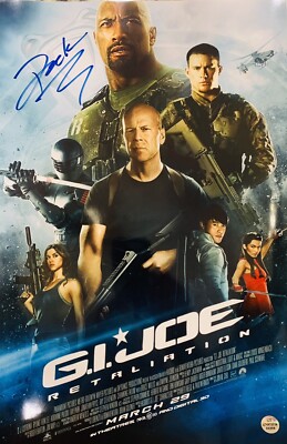 Posters USA - G.I. Joe Retaliation Movie Poster Glossy Autographed The Rock wCOA