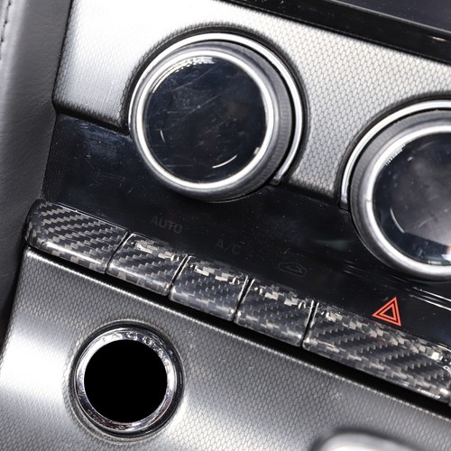 Real Carbon Fiber A/C console Button Trim Cover Set Fits Jaguar F-type 2013-2023 - Foto 5 di 16