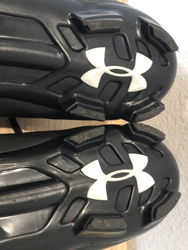 UNDER ARMOUR HTF SIZE 11.5 MENS UA NITRO MID MC FOOTBALL CLEATS 1269713-001 - Picture 11 of 12