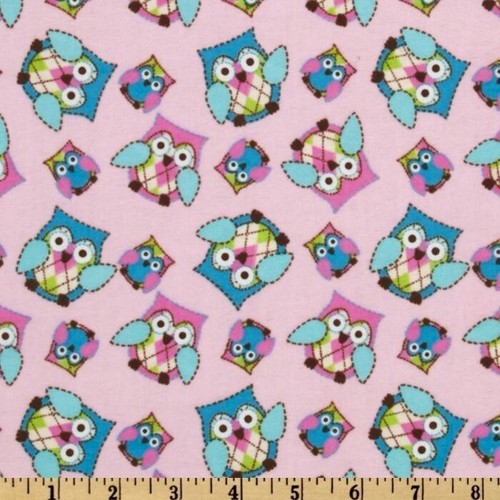 33 Inches Owl Tree Nursery Owls Branch Peachy Pink Cotton Fabric 42645 - Picture 3 of 4