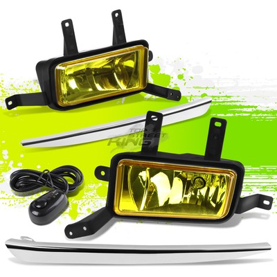 Factory Style Fog Lights w/Switch+Harness for Tahoe Suburban/3500HD 15-20 Amber