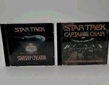 Star Trek PC CD-ROM Lot Starship Creator User’s Guide + Captain’s Chair Virtual