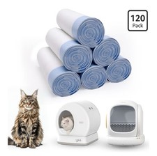 120 Count Self Cleaning Cat Litter Box Liners Drawstring Replacement Bags