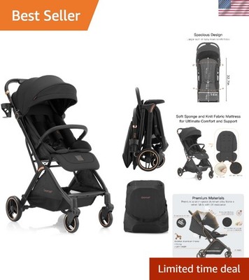 Gravity Folding Baby Stroller - Portable Travel Toddler Stroller w/Adjustable...
