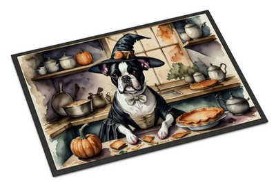 NEW Boston Terrier Fall Kitchen Pumpkins Doormat Front Door Mat Indoor Outdoor
