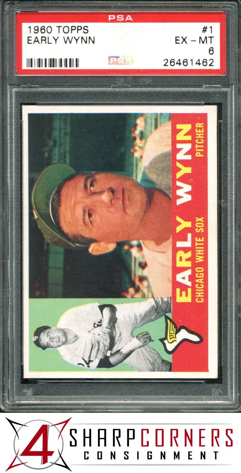 1960 TOPPS #1 EARLY WYNN WHITE SOX HOF PSA 6
