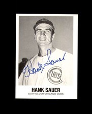 Hank Sauer Signed 1977-84 TCMA Renata Galasso Chicago Cubs Autograph