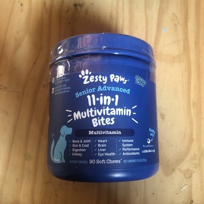 Zesty Paws Advanced 11 in 1 Multivitamin Bites for Dogs Everyday Vitality - 90ct