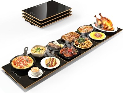 Food Warmer for Parties Buffet 47''x12'' Assemblable Stackable Electric Warming