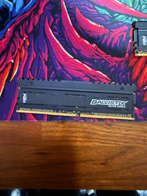 Crucial Ballistix 16GB (4 x 8GB) PC4-25600 (DDR4-2666) Memory (BL2K8G32C16U4B)