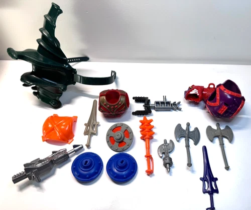 Vintage Authentic Mattel HE-MAN Accessory Lot of 15 pcs. MOTU 1982-1986