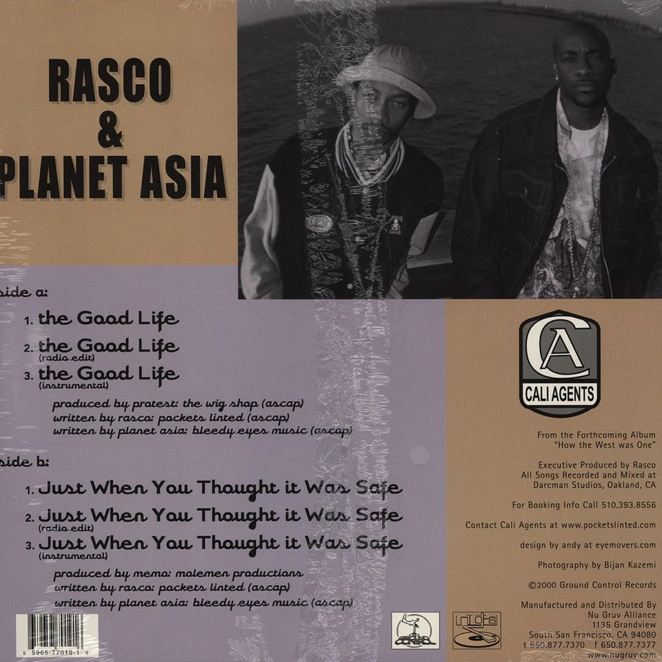 Cali Agents (Rasco & Planet Asia) - The Good (Vinyl 12" - 2000 - US - Original) - Bild 2 von 2