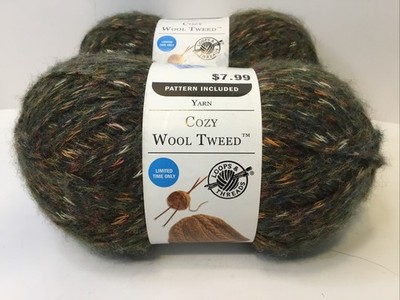 Loop&Thread Cozywool Tweed Forest Green 418 Yd 5.2 Oz 2 Skeins 