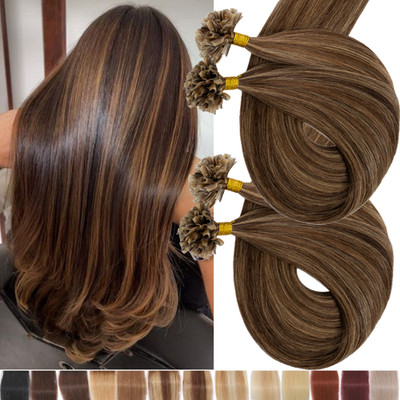 200 Strähnen Russisch Echthaar Bonding Keratin Extensions Haarverlängerung Blond
