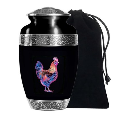 Chicken Modern Burial Urns for Ashes Adult Dad, Handmade Urn (10 Inch)