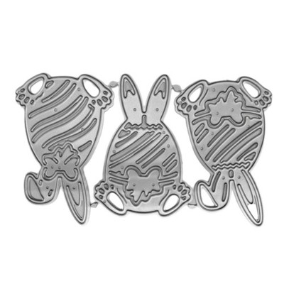 Easter Eggs Hare Carbon Steel Cutting Dies For Scrapbooking Craft Decoration