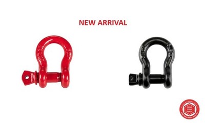 BADLAND 1/2 in. D-Ring Shackle for ATV Red 4,000 lb Forged Steel Recovery Tow
