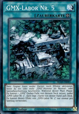 GMX-Labor Nr. 5 BLZD-DE095 Super Rare Blazing Dominion Yugioh Karte Deutsch